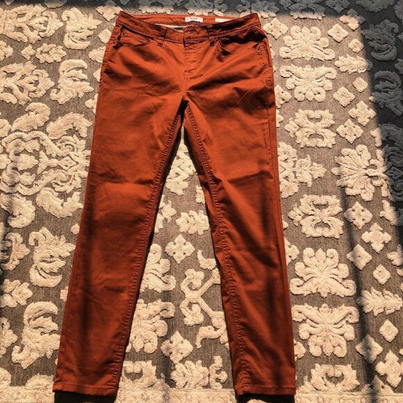 Kensie Jeans, Effortless Ankle, Rust Colored, Cropped Jeans, Sz: 8/29(see msmts) - Picture 1 of 13